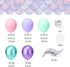 Mermaid Balloon Arch Kit, 122pcs Pink Purple Teal Balloons with Silver Tail Foil Balloon for Birthday Decorations