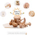 Wood Baby Rattle Personalizable Infant Rattle, Sensory Development Wooden Toys Set