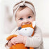 100% 7.1" FLUFFYFUN Organic Cotton Orange Fox Plush Toy, Baby Stuffed Animal for Newborn
