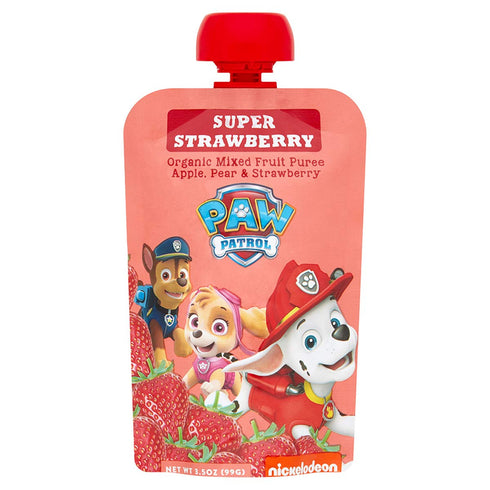Paw Patrol Super Strawberry Organic Mixed Fruit Squeeze Pouch, 3.5 Ounce (Pack