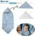 3 1 36 36inch, 2 Pack, ICOPUCA Baby Hooded Towel-Removable Hood, in Newborn Baby Bath Towel, * Hemp Gray & Light Blue;