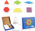 155 Pcs Wooden Pattern Blocks Set, Geometric Shape Puzzle for Kids Ages 4-8 with 24 Pcs Design Cards