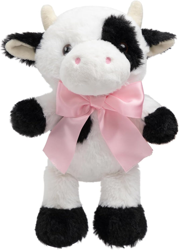 Cow Stuffed Animal Baby Cow Plush with Big Bow Tie Cute Plush