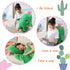 BABOLI Cuddly Cactus Stuffed Plant Pillow with Smile Face, 22.7 Inches Plush Toy for Kids and Gifts