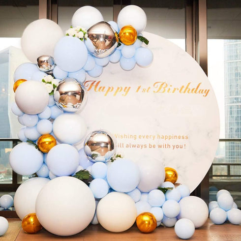 50pcs 12 inch Pastel Blue Latex Balloons for Baby Shower Helium Balloons, Blue Birthday Balloon