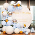 50pcs 12 inch Pastel Blue Latex Balloons for Baby Shower Helium Balloons, Blue Birthday Balloon