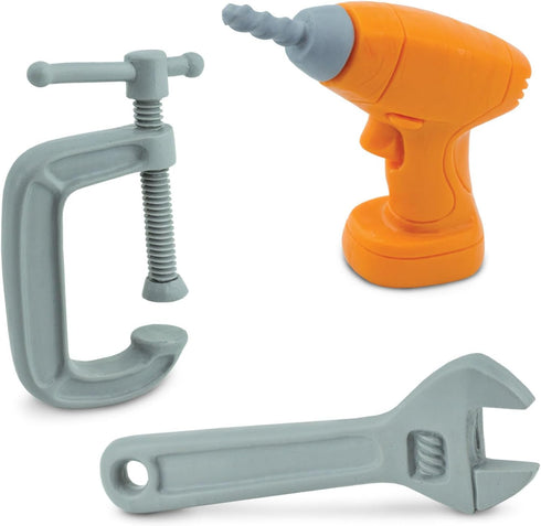 8 Hammer Set 3+ Safari Ltd. Handy Tools TOOB - Mini Figurines Including Vice, Drill, Screwdrivers, Wrench, Pliers, Saw