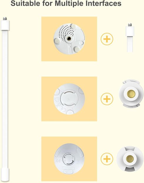 Baby Monitor Mount Compatible with BG1049 and Most Other Baby Monitors, Universal Baby Monitor Holder, Flexible Baby Camera Mount Attaches to Crib Cot Shelves(Camera Not Included)