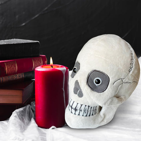GIANTmicrobes Skull Plush, Anatomical Skull Gift, Halloween Decor, Anatomy Model, Skull Toy