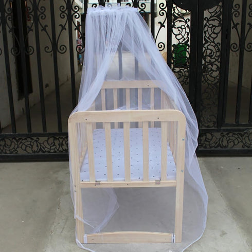 Universal Crib Floor Mosquito Net, Foldable Mosquito Mesh Palace Dome Baby Bed Canopy with Lace for Baby Kids Without