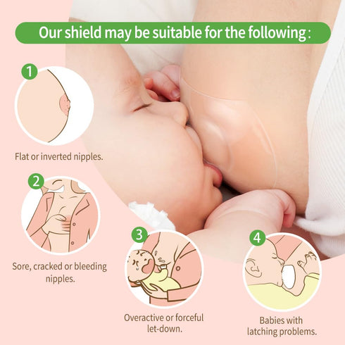 Haakaa Silicone Nipple Shields, 2 Pack