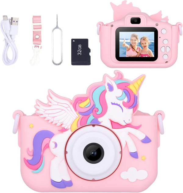 Envyvip Unicorn Toys Camera for Kids Girls Age 3-8, Toddler Kids Digital Camera
