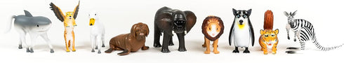 Randimals Lion Figurine Toy - 5” Premium Hard Rubber Animal Action Figure for Adventure & Imagination