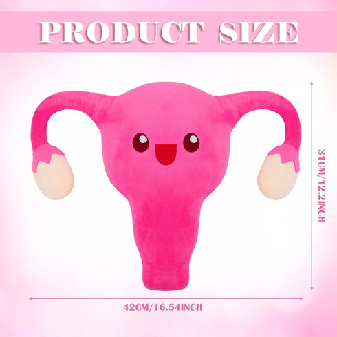 Uterus Plush Toy, Funny Stuffed Organ for Women, Anatomy Educational Gift & Party Decor