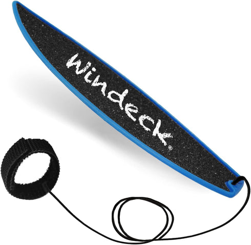 Blue Bomber Finger Surfboard Mini Hand Surf Toy with Grip Tape & Leash | Pocket-Size Road Trip Gift for Kids, Skaters &