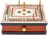3 Track Non-Continuous Travel Cribbage Board - 60 Points, Maple/Bloodwood Inlaid, 6" x 5" with Storage Drawer