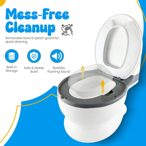 Yellow Ladybug * Toddler Potty Training Toilet with Diatomaceous Earth Mat Realistic Toilet for Toddlers with Lid
