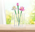 Beautyflier Vase Holder for Lego Flowers - Clear Flower Vase Compatible with Lego Flower Building Block Kit, Gift for
