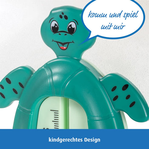 Reer Child-Safe Green Turtle Bath Thermometer by