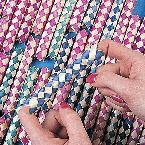 Fun Express Finger Traps, Classic Party Toys, Bulk Set of 72 Assorted Colors