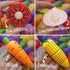 Wooden Play Food for Kids Kitchen Toys, Cutting Pretend Toy Food, Educational Gifts for Boys & Girls