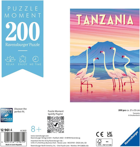 Ravensburger Puzzle Moment: Tanzania 200 Piece Jigsaw Puzzle for Adults - Unique Pieces