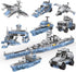 Military Army Building Toys 8IN1 USS Missouri Battleship STEM Building Blocks for Boys 3-12 Years Old, 25 Models