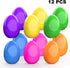 CALEST 12 6 Inch Pcs Jumbo Easter Eggs, Fillable Plastic Easter Eggs Bright Color for Easter Hunt Party Supplies, Large
