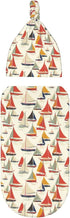 Sailboats Sets Cartoon Newborn Swaddle Blankets Hat Soft Baby Receiving Blanket Swaddle Sack for Baby Shower Infant Boy