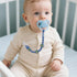 2 Pack, Pacifier Clips Silicone Baby Pacifier Clips with One Piece Design, Frog Character, BPA Free - CPSIA Certified