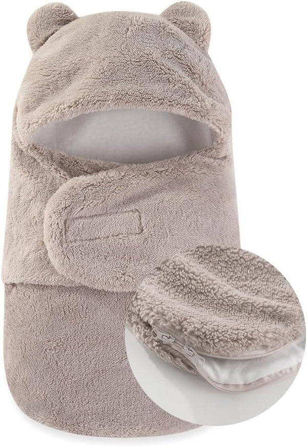 AiWMGL Baby Winter Fleece Swaddle Blanket 0-3 Months Boys Girls Warm Adjustable
