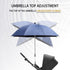 Nakazawa Convenient and Lightweight, Clip-On, Adjustable Steering, The top of the Umbrella can Adjusted to Bend