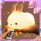One Fire Night Light for Kids Room, Cute Kawaii Animal Lamp with Timer, Battery Remote, Easter Bunny Gift