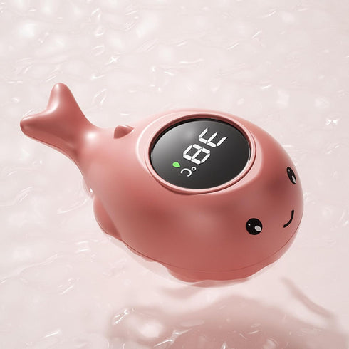 Cute Whale Design Electric Baby Bath Temperature Display Suitable for Newborns Portable and ABS Material, Cartoon