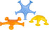 Ubbi Starfish Stretch and Suction Bath Toys, Baby Bath Accessory, Water Toys