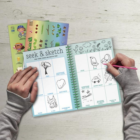 32 500 6+ Craft-Tastic Scavenger Hunt Journal - Nature DIY Craft Kit - Page Journal with Over Stickers - Ages