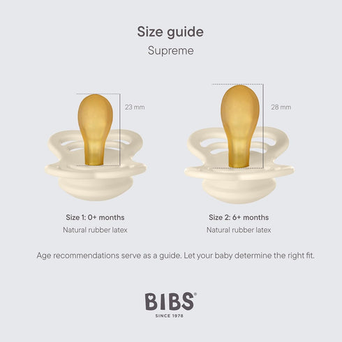 Set 2 6-18 BIBS Pacifiers - Supreme Collection | BPA-Free Baby Pacifier | Made in Denmark | of Sage/Hunter Green Color