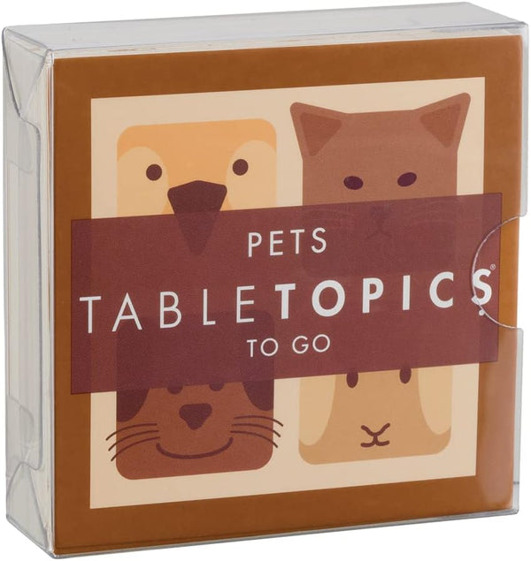 TableTopics to GO Pets, 40 Fun Question Card Game to Talk about Your Pet, Great for Friends and Family Game Night