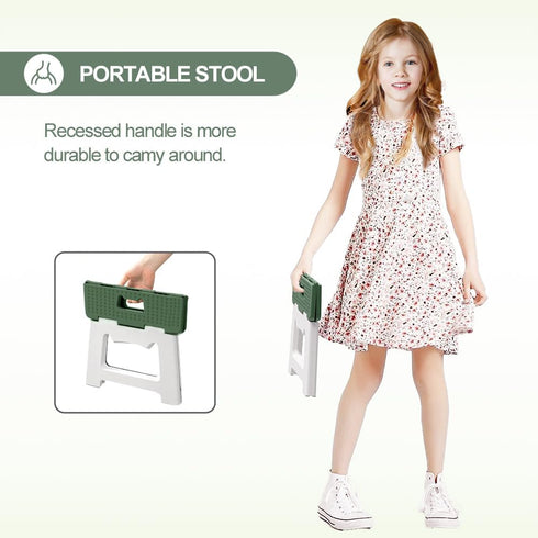 9'' 300 lbs, Folding Step Stools for Kids and Adults, Hold Up to Portable Foldable Step Stool for Toddlers, Plastic