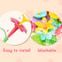3 4 5 6 Set Playset, 3+ VERTOY Gifts for Year Old Girls, Flower Garden Building Toys for Toddlers, STEM Preschool