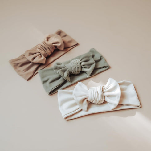 Konssy Baby Girl Newborn Receiving Blanket with Headband Set - Baby Swaddle Wrap (Oat)