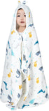 REMASS Muslin Hooded Towel Made from Organic Cotton 6-Layer Cotton Bath Towel, Soft