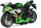 Pull Back Motorcycle Toys, Tiny Gift with Music Lighting, Race Motorcycles for Boys Age 3-8 (Green)