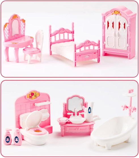 Thildani 35 Set 1:12 Toddler3Y+ Set) Pcs Dollhouse Furniture Accessories Mini House Furniture Small Dollhouse Miniature