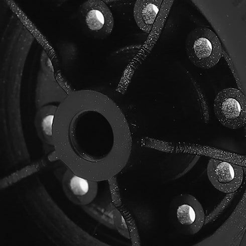VBESTLIFE RC Tires Set Replacement, Rubber Tires with Plastic Hubs for D12mini Upgrade Parts, RC Rim Accessories