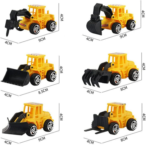 Set Favors-16pcs Newmemo Construction Cake Topper Vehicles Cake Decoration Truck Excavator Tower Crane Cupcake Topper