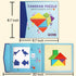 BEESTECH Wooden Tangram Puzzle Book, Travel Games for Kids, Educational Learning Puzzles Toys for Boys and Girls 3-8
