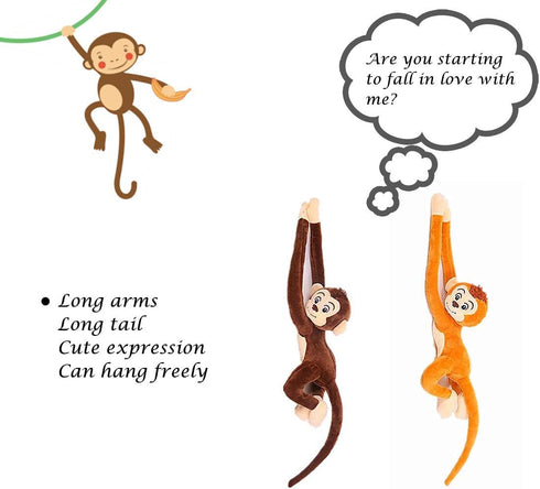 Hanging Monkey Stuffed Animals for Kids and Adults - 27 Inches
