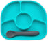 bbluev Yuemi Food Grade Silicone Suction Plate & Spoon Set - BPA-Free, Microwave & Dishwasher Safe