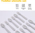 12 Pcs BPA Free Plastic Toddler Utensils Set, Baby Spoons and Forks for Feeding Dinnerware (Grey)